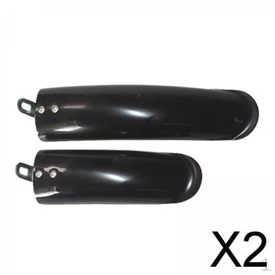 2x 2Pcs Foldable Bicycle Splash Guard Set - Front and Rear Fenders for Cycling Gear