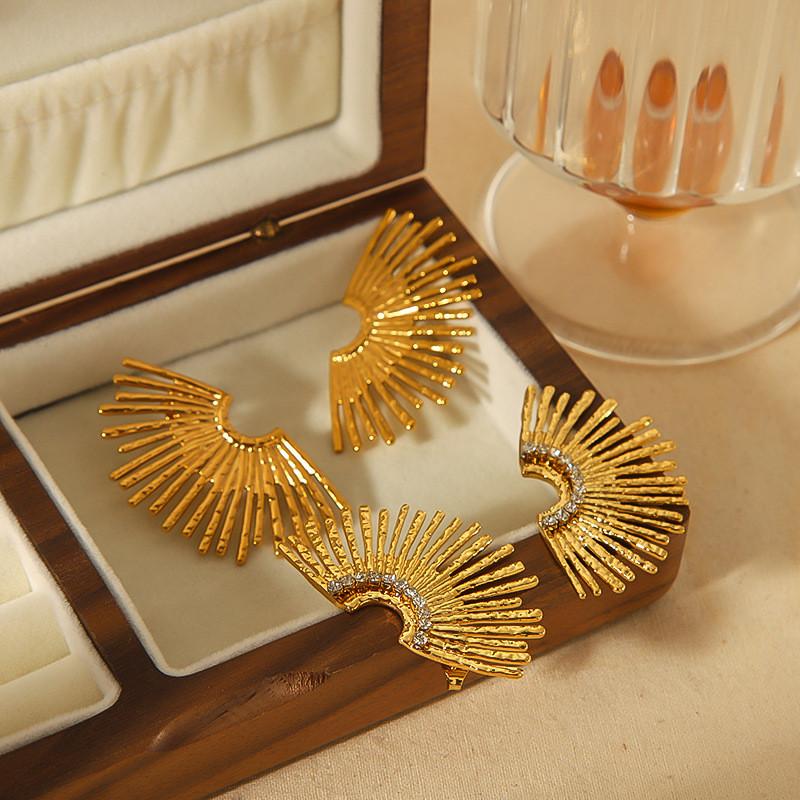 Geometrische Ohrringe für Damen mit Zirkonia