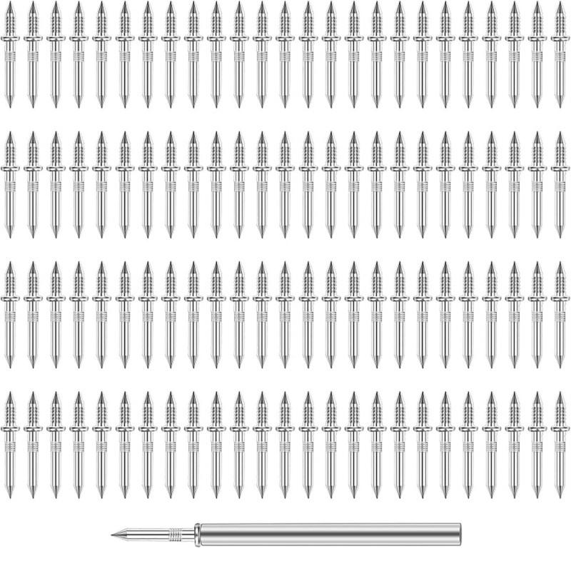 Double Head Nail Set with Convenient Sleeve Installation Tool Seamless Skirting Fastener Set Suitable for Baseboards