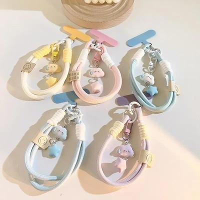 Süße Wolken Stern Bunter Handy-Tragegurt Kurzer Handgelenk-Riemen Anhänger Schlüsselanhänger Kamera-Kette Lanyard Universelle Handyhülle Lanyard