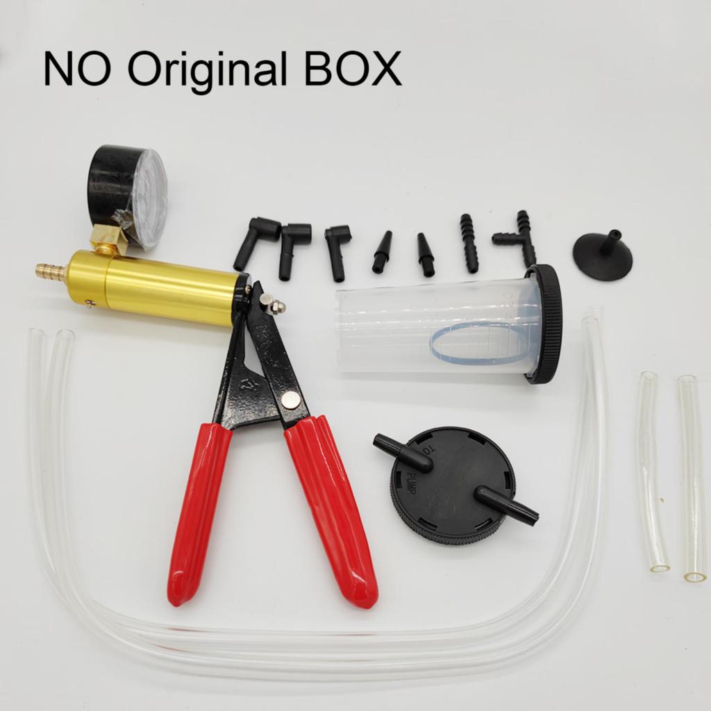 Professional Car Auto Hand Held Vacuum Pressure Pump Brake Bleeder Adaptor Fluid Reservoir Test Bleeding Tool Kit Vacuum Tester