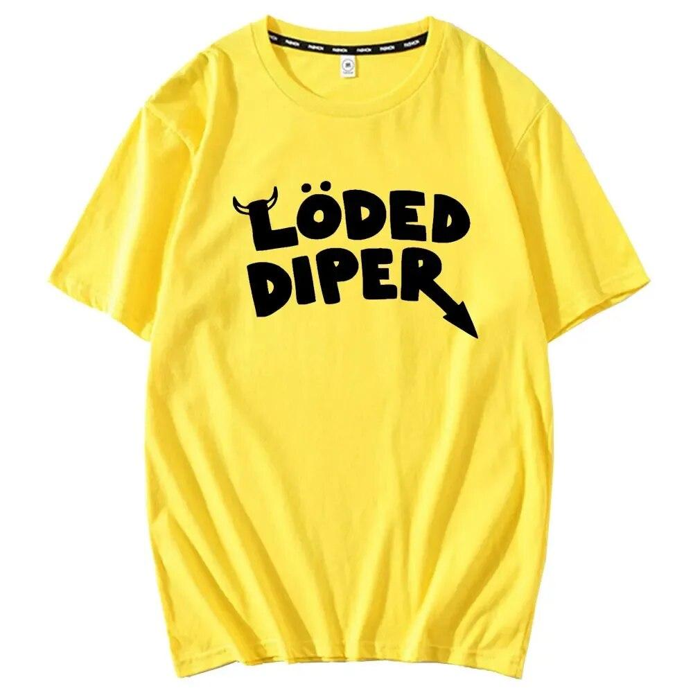 LODED DIPER DIARY OF A WIMP KID Tshirt Unisex Brand Teeshirt Unisex Summer Cotton T Shirt Short Sleeve Oversized Harajuku Unisex T-shirt Unisex