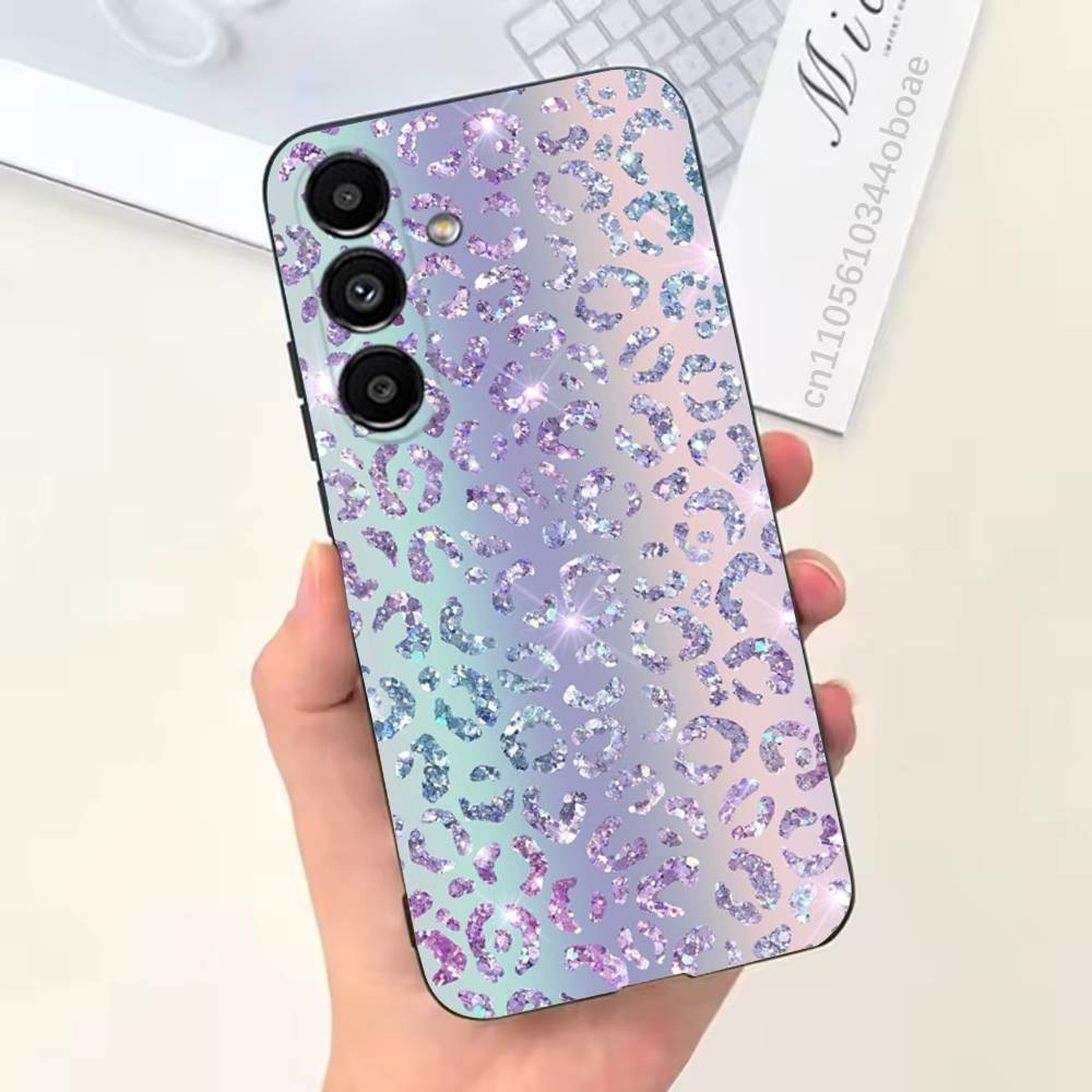 Fashion Leopard Print Phone Case For Samsung S25,24,21,22,23,20,S30,Ultra,Plus, Fe,5G Silicone Cover