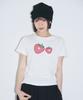 Seulliggeullou Check Strawberry Applique T-Shirt [White]