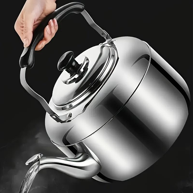 Stainless Steel Large Capacity Teapot - Versatile Kettle for Induction & Gas Stove, Heat-Retaining Design, Home & Restaurant Use