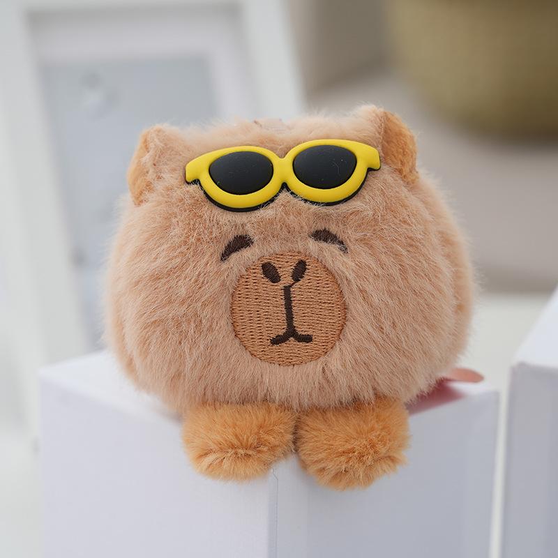 

Capybara Plush Toy Pendant Fashion Comfortable Cute Doll Bag Pendant Keychain коричневый