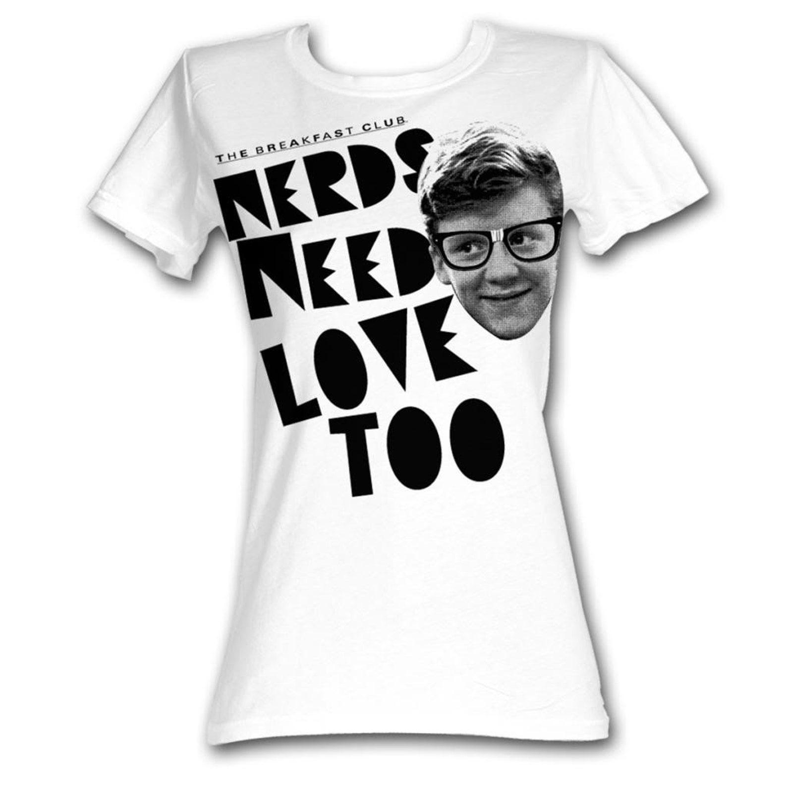 Breakfast Club Nerd Love White Junior Women s T-Shirt 3XL