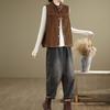 Vest for Women Cotton Autumn Winter Sleeveless Tops Vest Oversize Solid Color Thickened Vest