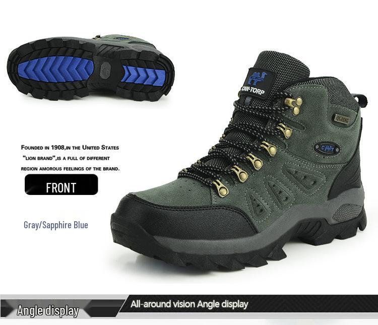 Unisex High-Top Plus Size Hiking & Trekking Shoes – Outdoor & Sports Cotton Footwear