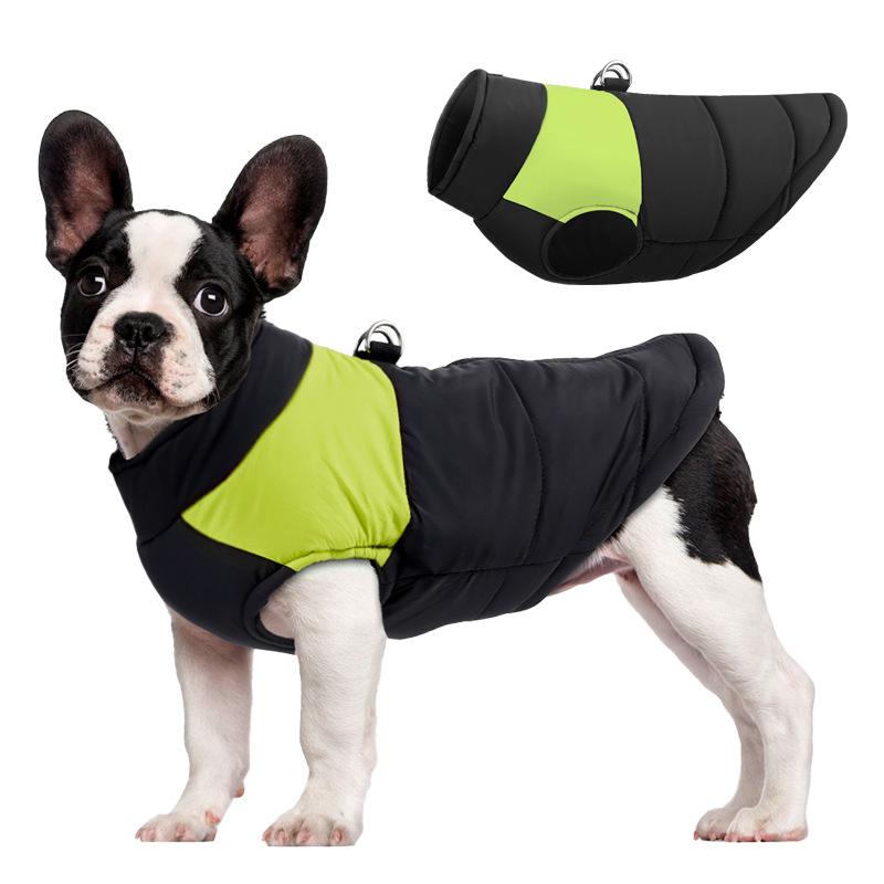 Varme kjæledyrhundjakker Vanntett kjæledyrjakke med glidelås Tykt vatterte varme kjæledyrjakker Vatterte hundeklær for små, mellomstore og store hunder