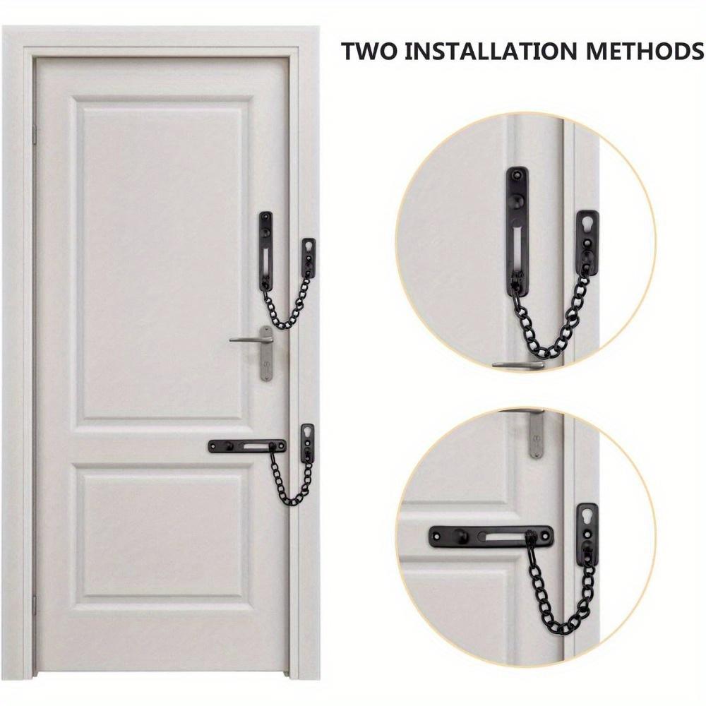 1 st Dörrkedjelås Dörrvakt med Fjäder Stöldskydd Presslås Nyckellöst Dörrlås Lägg till Extra Säkerhet med Fjäder Stöldskydd Presslås Dörr