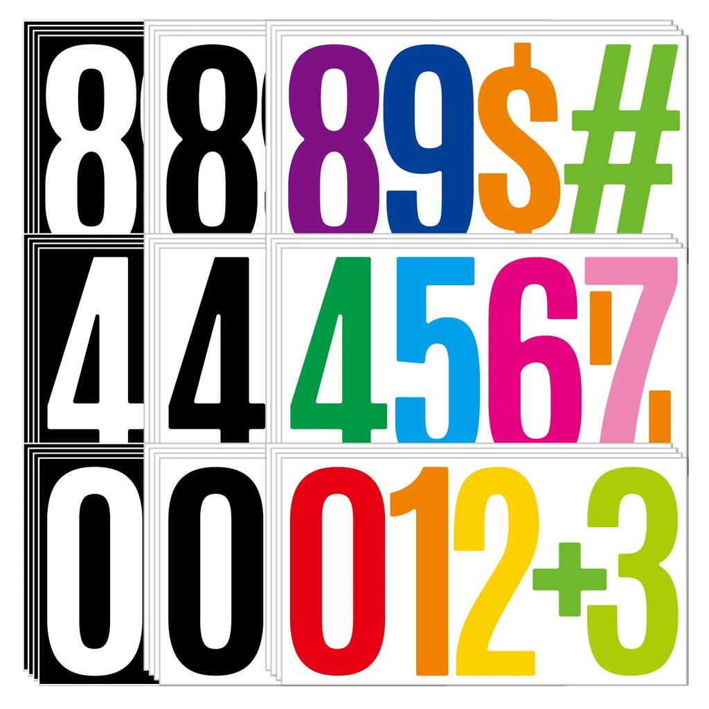 6 Inch Big Letter Number Stickers Larger Alphabet Letter Stickers for DIY Ship Mailbox Homes Business Board Party Office Decor