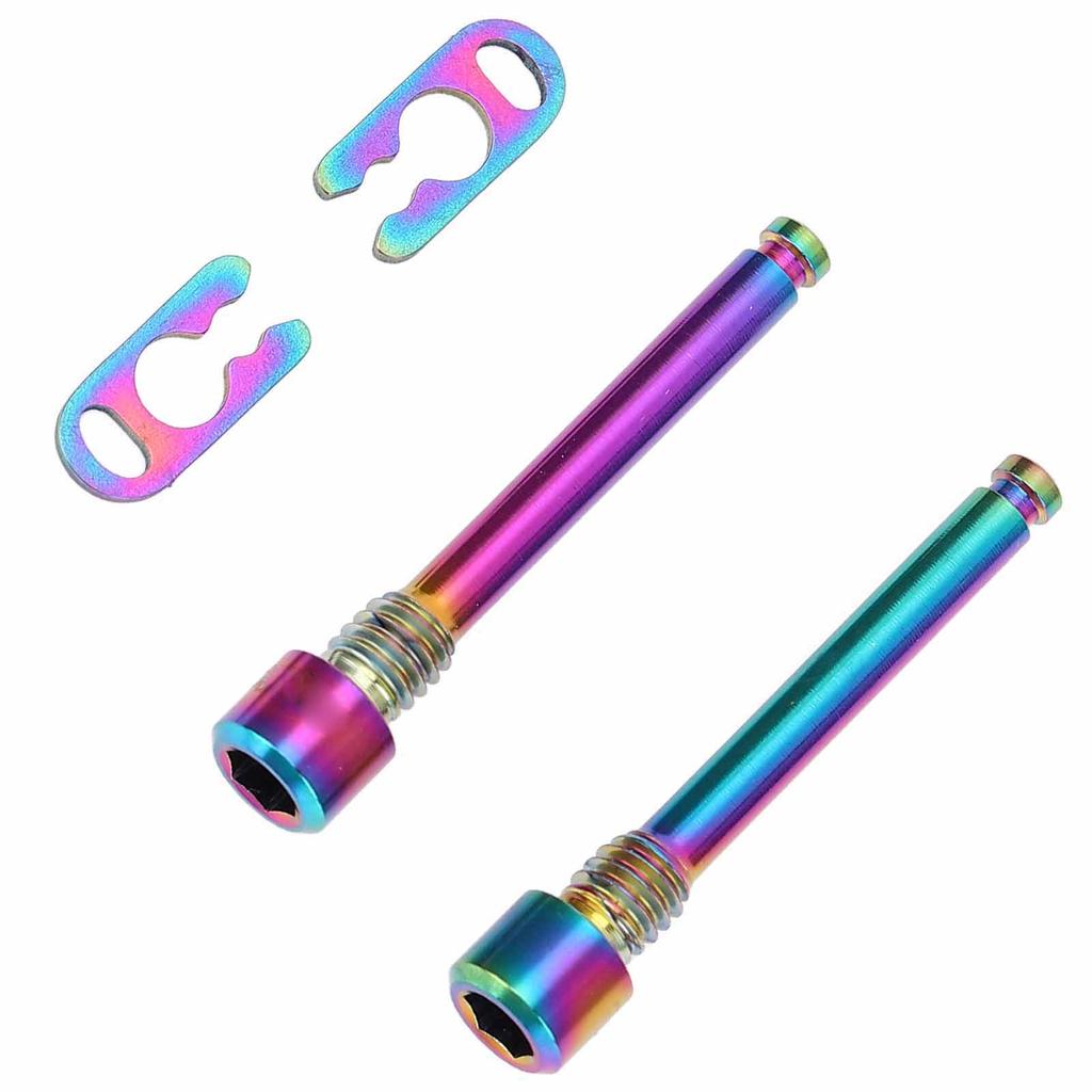 4PCS Mountain Bike Disc Brake Clip Thread Pin Ti Alloy CNC Machining Disc Brake Clip Fixing Screw Fo