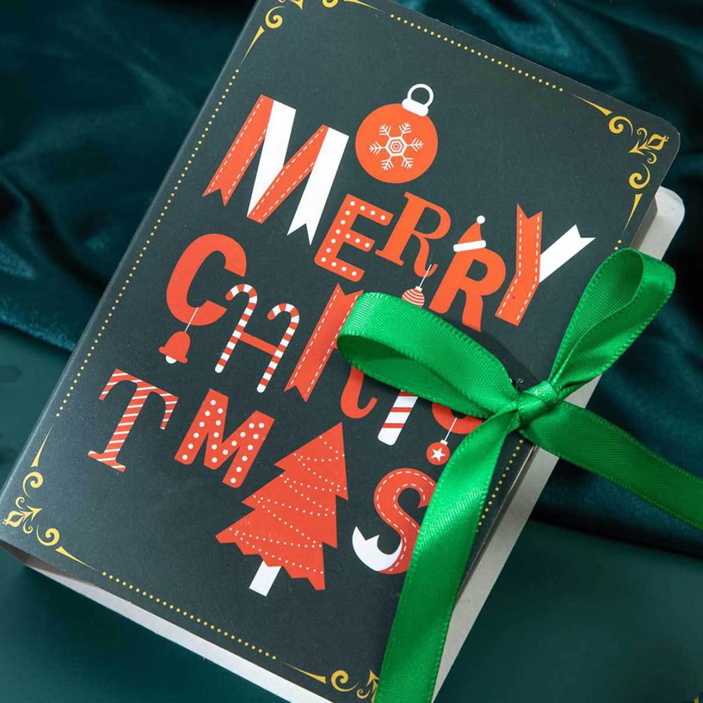 5er-Pack Buchform Frohe Weihnachten Süßigkeitenboxen Weihnachtsmann Geschenkbox Navidad Natal Noel Party Dekoration Lieferungen