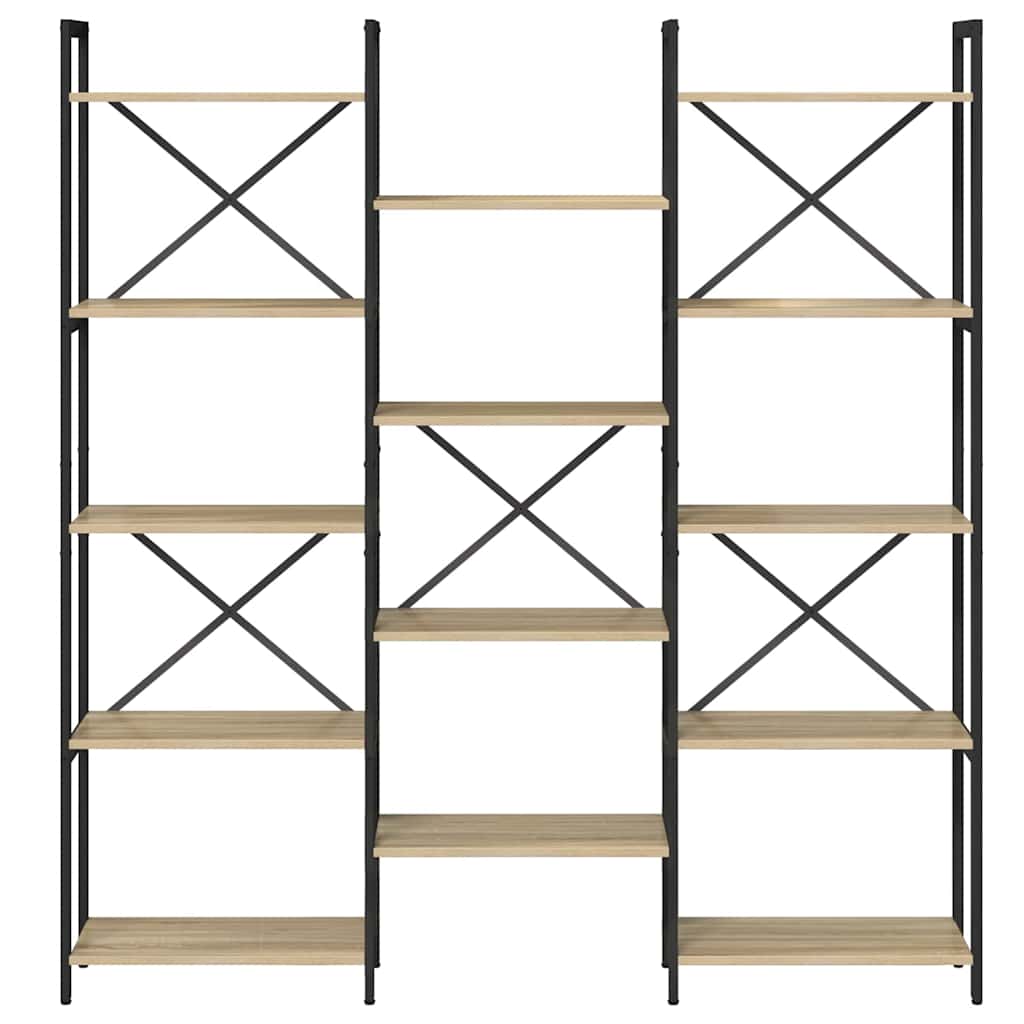 Bookshelf Sonoma Oak 156 X 25 X 167 Cm Engineered Wood