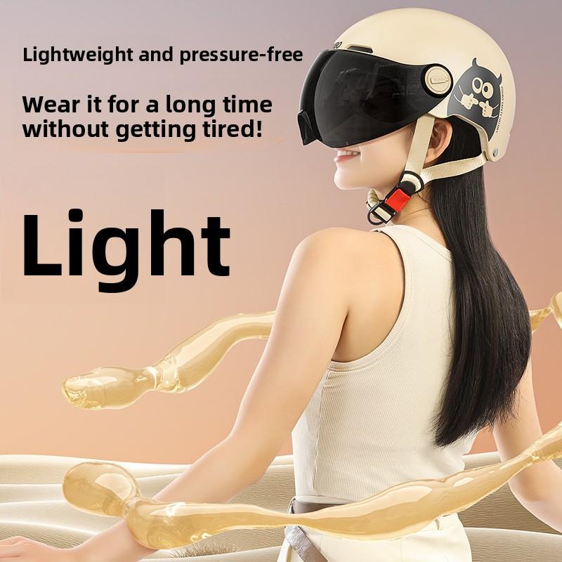 Electric Car Helmet Couple Four Seasons Universal Battery Motorcycle Men's Half Helmet Helmet