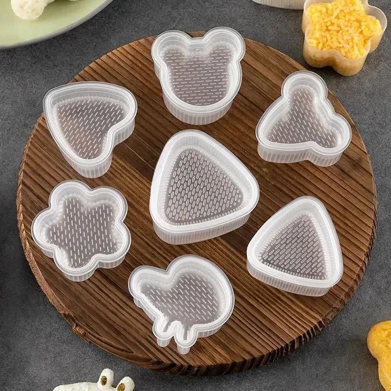 Creative DIY Sushi Mold Box Transparent Triangular Sushi Maker Mold Onigiri Rice Ball Food Press Sushi Kitchen Bento Accessorie