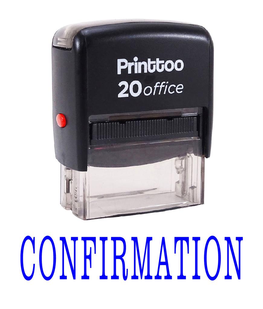 Printtoo Rubber Stamp Office Stationary CONFIRMATION Self Inking Custom