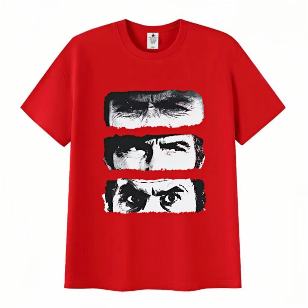 2026 Sommer Der Gute Die Böse und die Hässliche TV Grafikdruck Unisex Kleidung T-Shirt Harajuku Mode Lässig Gothic Gar Unisex T-Shirt