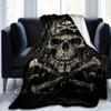 Pirate Skull Pattern Pattern Flannel Blanket Warm And Comfortable Blanket Gifts For Family And Friends Skin Friendly And Soft Sl