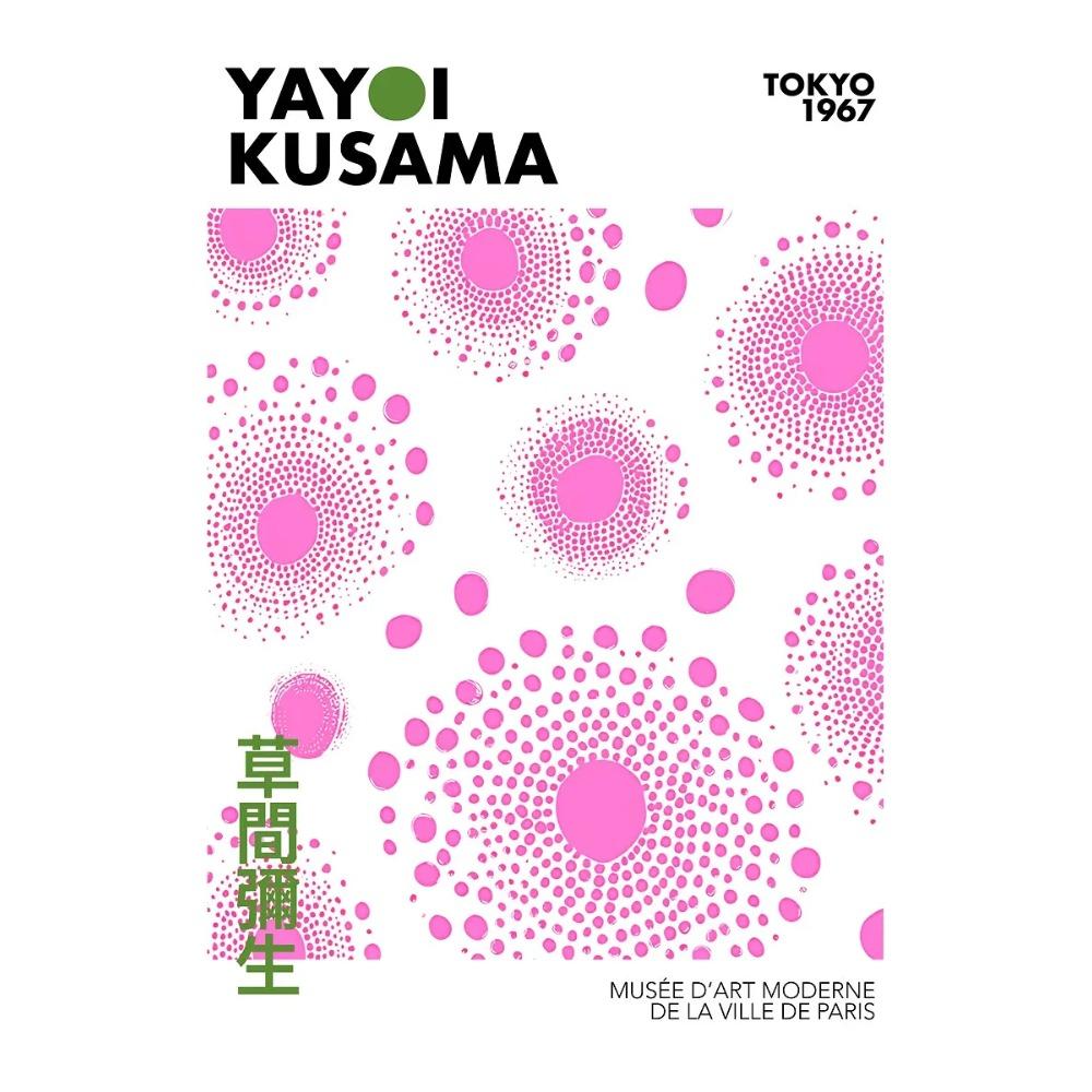 Japanese Famous Artist Yayoi Kusama Polka Dot Poster Exhibition Abstract Prints Canvas Painting Wall Art Picture Home Room Decor