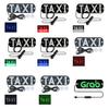 LED Indicator Light Waterproof Taxi Sign Lamp with USB Power Car Windshield Light Stickers for Ride-Hailing Cars Grab Taxi