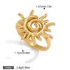 Yori Size 7 Stainless Steel Minimalist Spiral Sun Ring Rust Proof Metal Distinctive Finger Jewelry High Quality New Accessories