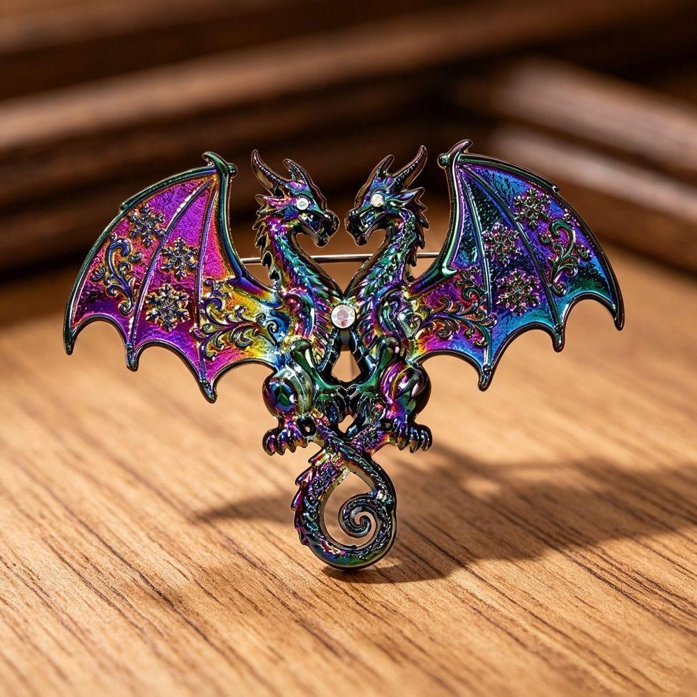 Sparkling Metal Dragon Brooches Novelty Elf Animal Brooch Fashion Brooch Pins Prom