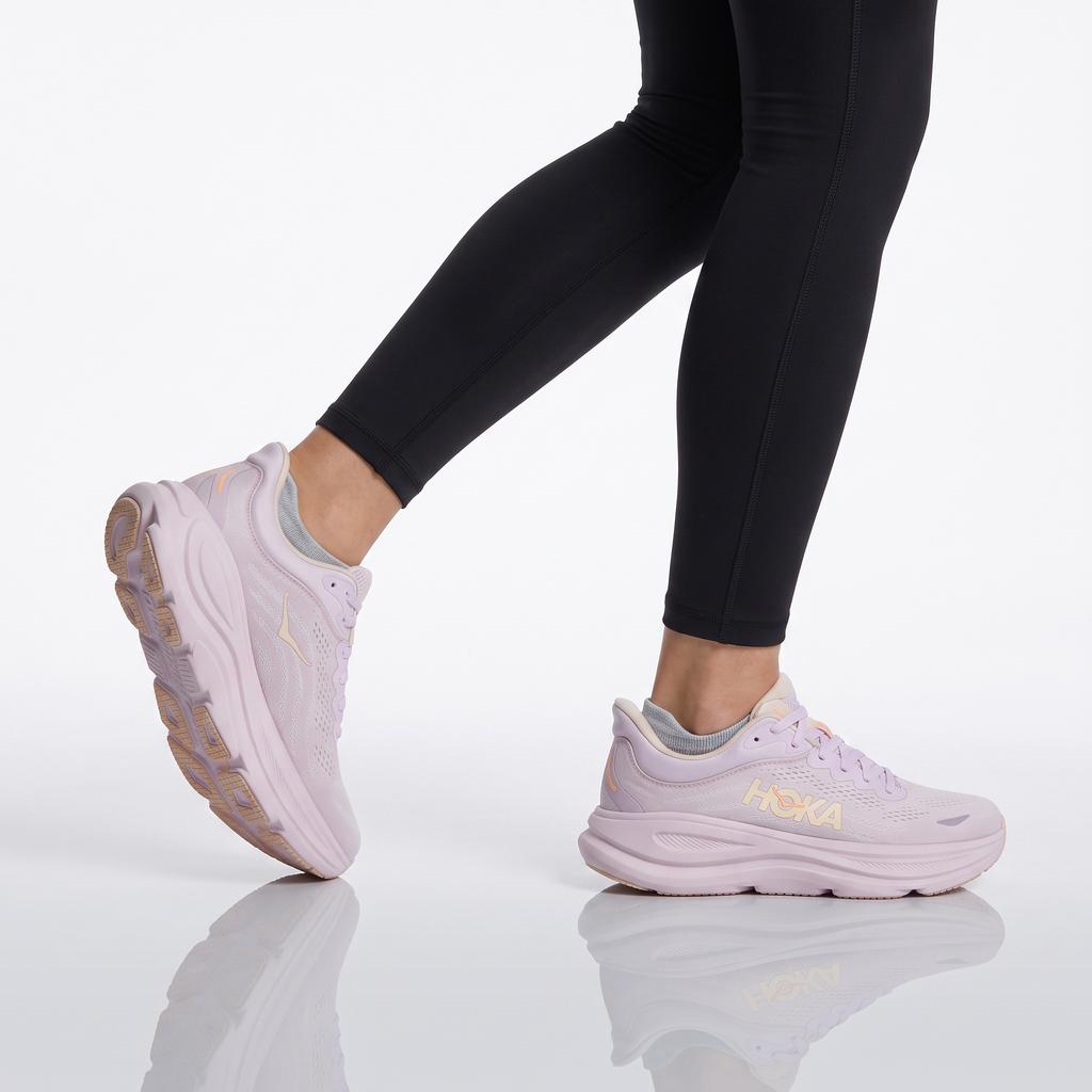 HOKA Bondi 9 W - Damen Laufschuhe Running Schuhe Rosa 1162012-LRMT ORIGINAL
