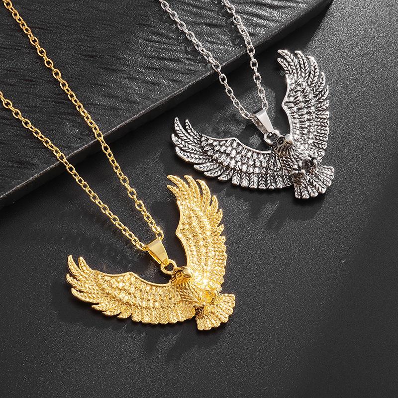 New Hot Selling Fashion Eagle Pendant Punk Necklace Retro Trendy Male Eagle Necklace