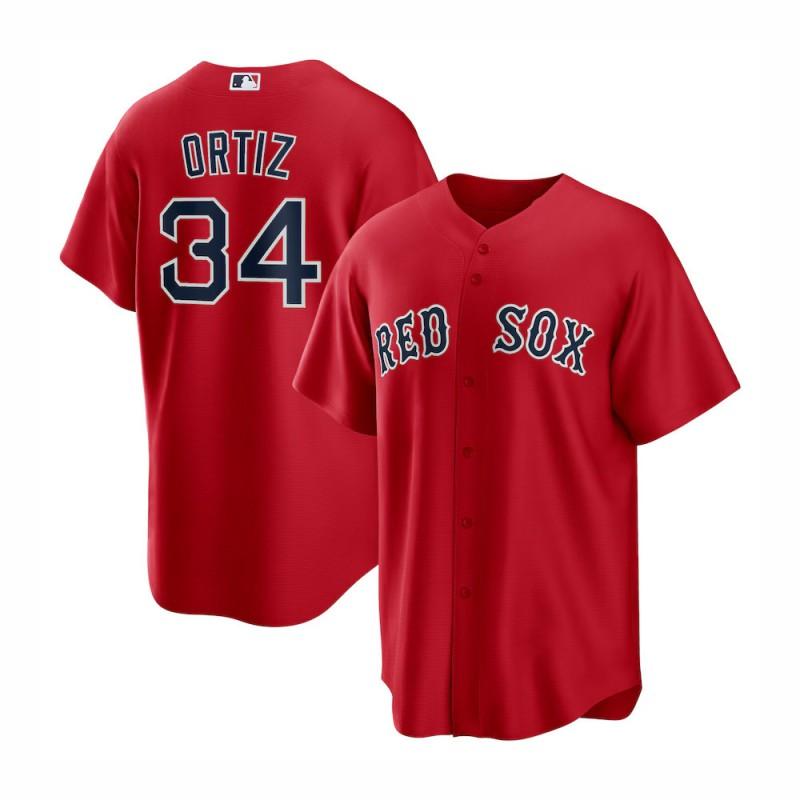 MLB Boston Red Sox 34 Baseball Jersey Embroidered Sportswear Men Women Fall Winter