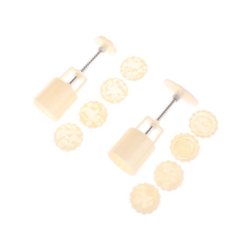 Mooncake Mold Flower Shape Mid-Autumn Festival Mold Plungers Pastry Fondant Decoration Tools