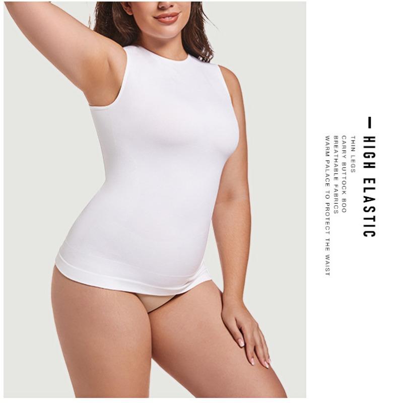 Plus Size Seamless Wide Strap Waist Slimming Shaping Sleeveless Shaper Top