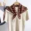 Polka Dot Silk Scarf Women's 1116 New High-end Silk Hair Small Square Scarf Korean Version Fashionable and Simple Matching Shirt Shawl Women