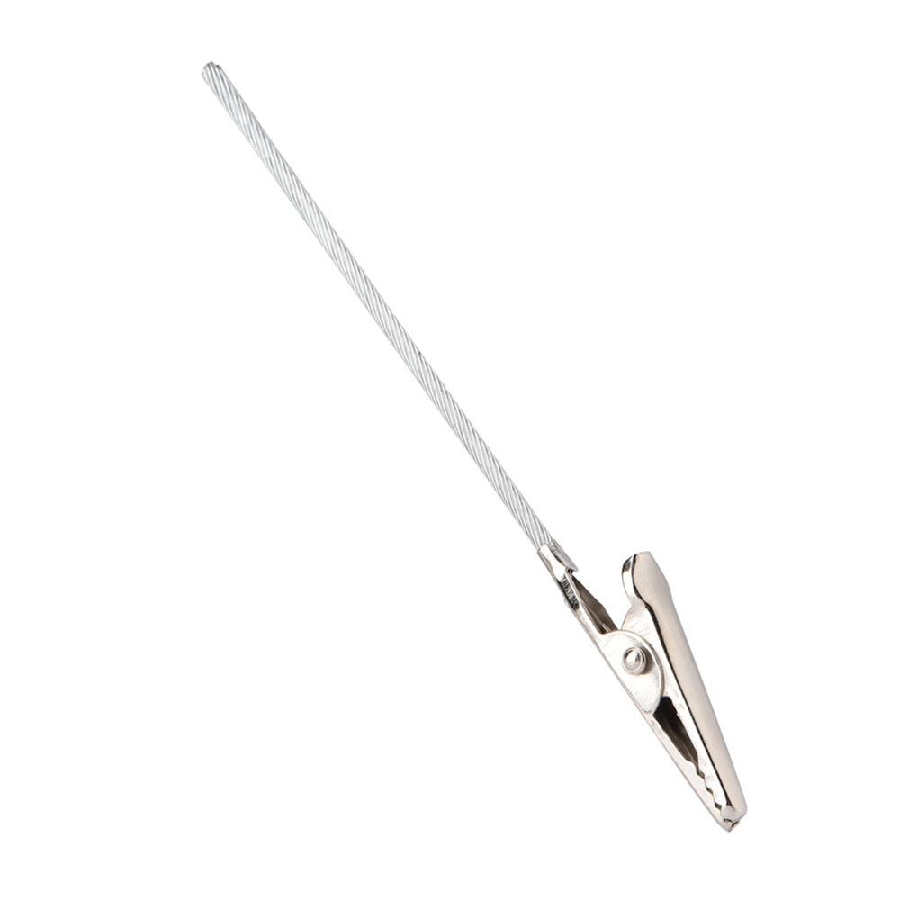 50 Pcs Long-Tailed Wire Alligator Clips Metal Iron Craft Wire Clamp Photo Memo Clips Note Holder