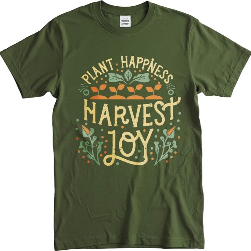 Casual Tee Tshirts for men Printed Men Oneck t shirt Plus Size Plant Happiness Harvest Joy Hiphop Women tops Trendy Tshirt