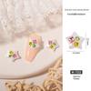 Internet Celebrity Nail Art: Pearl White Crystal Heart Rhinestone Star Spray Paint Alloy Decorations