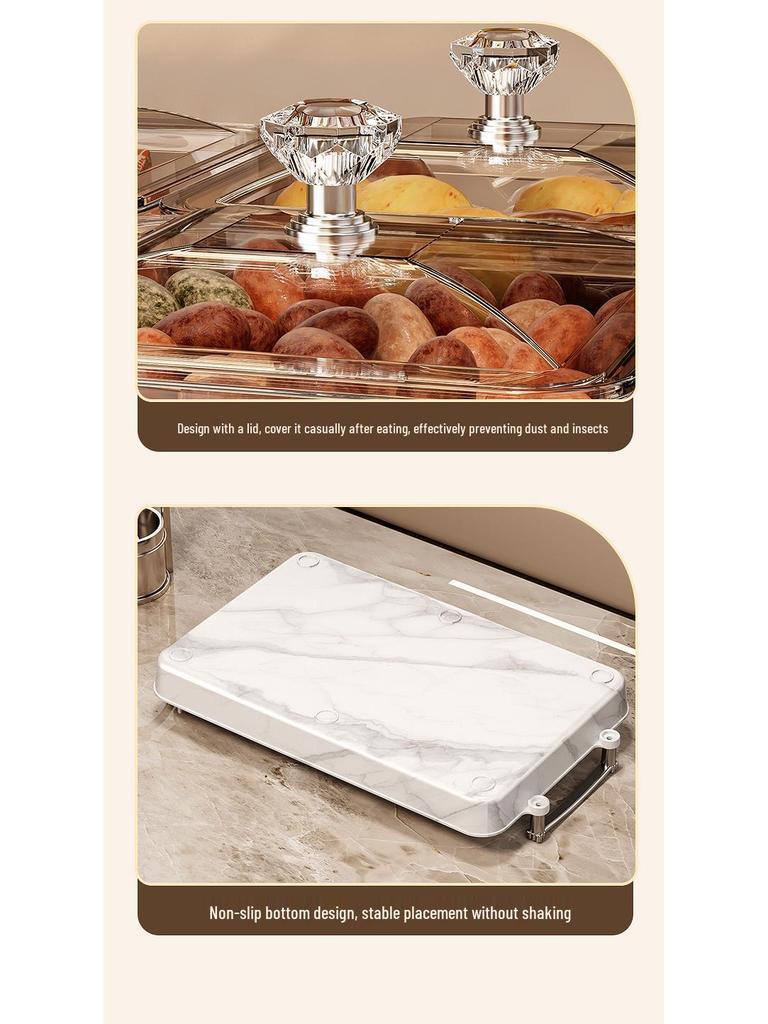 Elegant Multi-Section Candy Dish for Home: Nut & Dried Fruit Tray