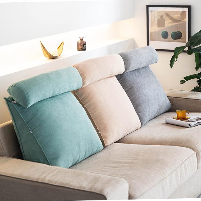 Cuscino Da Lettura Ergonomico Con Braccioli E Poggiatesta Rimovibile - Per Divano E Letto, Supporto Lombare, Tasca Porta Oggetti, 75x40x40 Cm