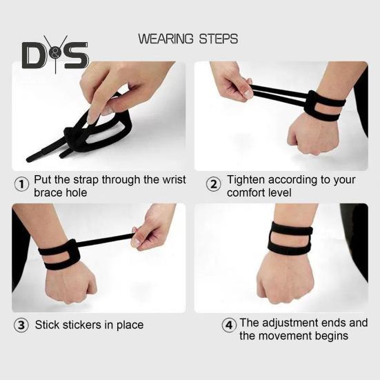 Verstellbares Sportarmband für Übungen mit Gewichtsbelastung, Doppelführungsbandage, Handgelenkschutz, atmungsaktive Fitness-Handgelenkstütze