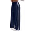 European Side Stripe Wide-Leg Sweatpants: Women's High-Waist Loose Casual Pants