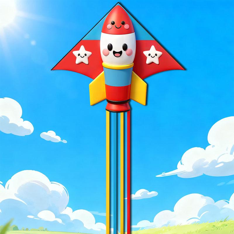 Weifang Easy-Fly Long Tail Missile Kite for Light Breezes