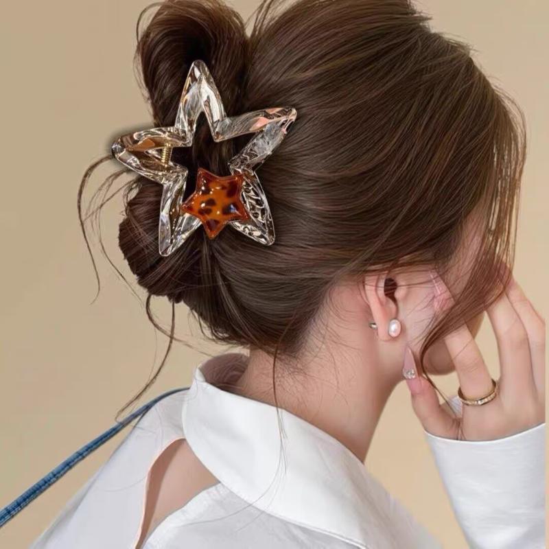Iridescent Hair Claw Clip Heavy Duty Strong Hold Stylish Hair Clamp for Women Thick Hair Banquet Travel Daily Wear