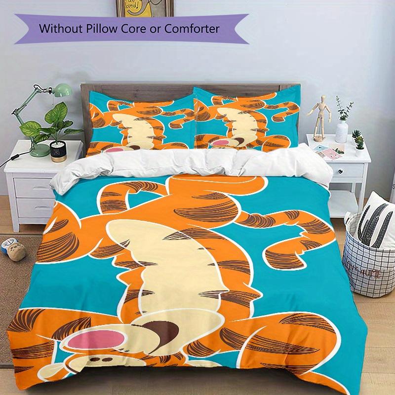 3pcs set Tigger1pc of quilt cover+2pcs of pillowcase, no core, print bedding, All Seasons Bedroom Setting053