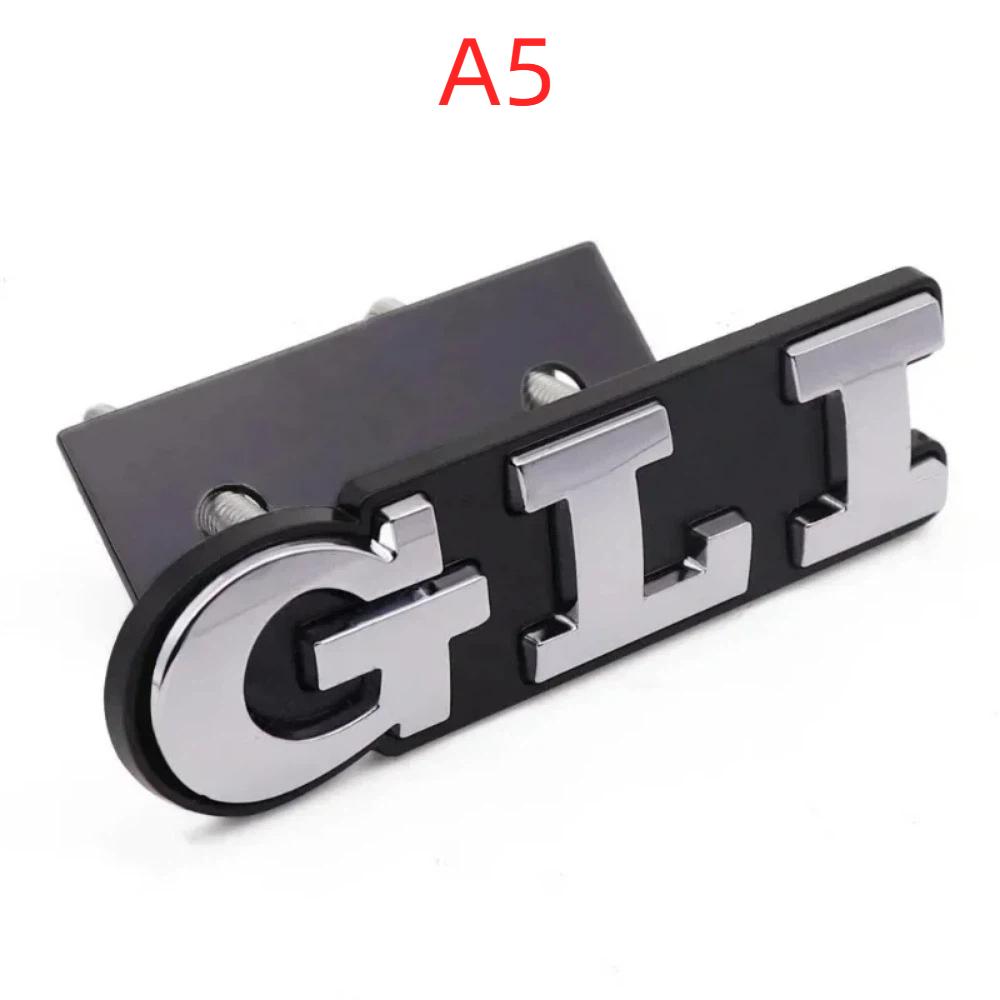 3D Metal Car Letters GLI Logo Rear Trunk Front Grill Badge Emblem Sticker Decals For MK2 MK4 MK5 MK6 MK7 MK8