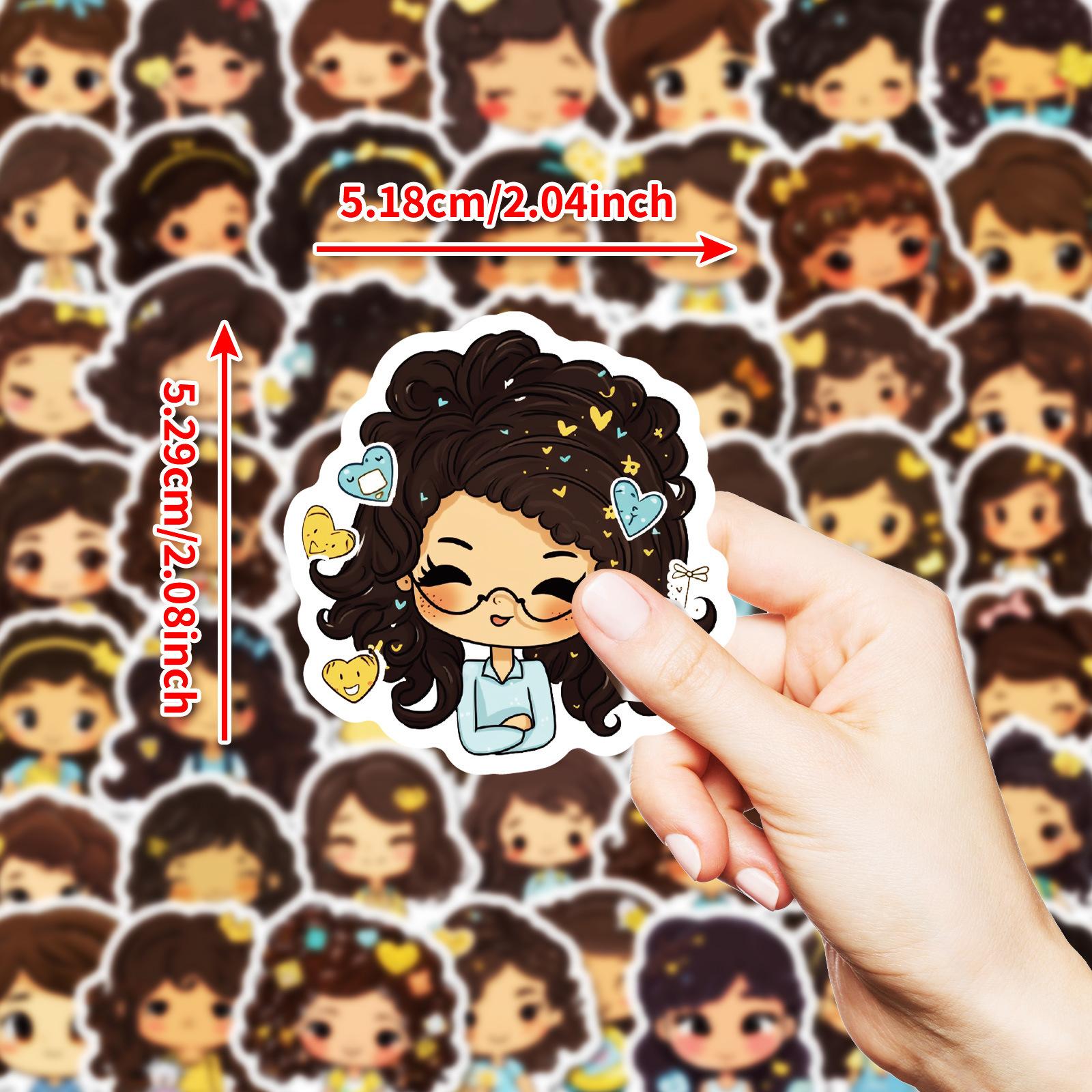 

50 Super Cute Q Version Little Girl Graffiti Stickers New Style Children s Cute Decorative Stickers
