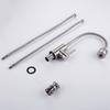 Flexible Single lever Hole Mixer Cold and Hot  Water Tap Stainless steel Brushed Sink On-board installation Kitchen Faucet