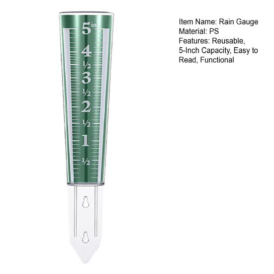5-Inch Capacity Rain Gauge Easy to Read Rain Gauge Precipitation Monitor with Magnifying Scale And Numbers for Garden Yard Field Lawn