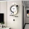 Blorple WM915 Radio-Controlled Pendulum Wall Clock, Stylish and Quiet, Perfect for Room Decor, Bedroom, or Office