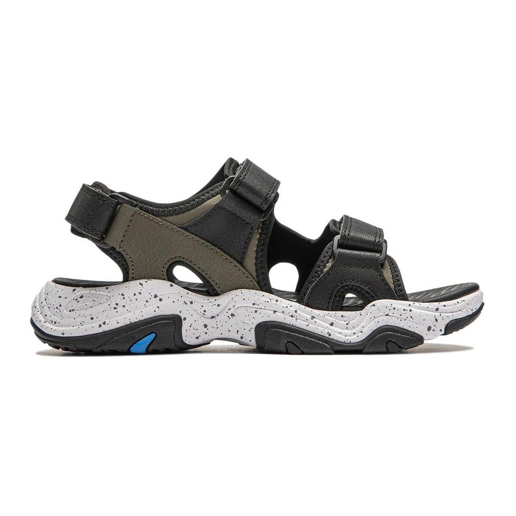 Li Ning Kids Sports Lifestyle Series Koko Simple Casual Sandals Kids Sandals Black Green YKUU022-5